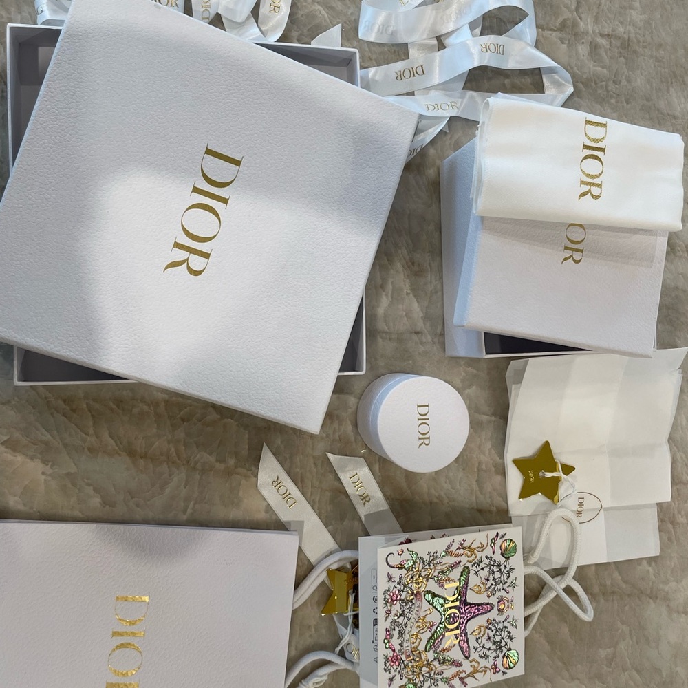 Dior twilly gift box and bag